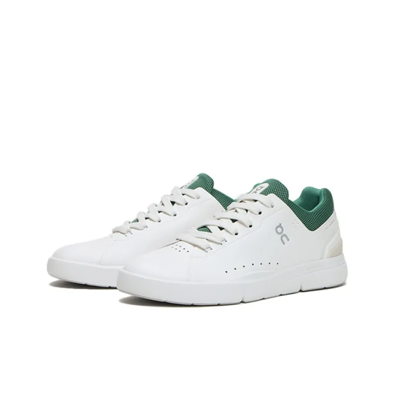 FEIDELEI x On THE ROGER Slip Resistant Cushioning Low Top Skateboard Shoes Women's White Green-1
