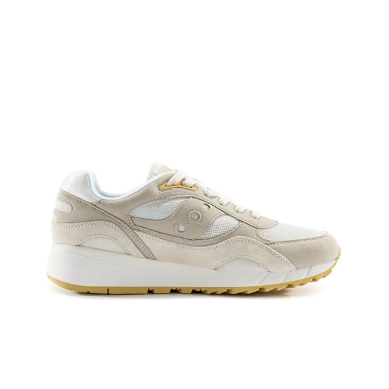 Saucony Shadow 6000 Cushioning, Slip Resistant, And Abrasion Resistant Low Top Casual Running Shoes Unisex Gray White-1