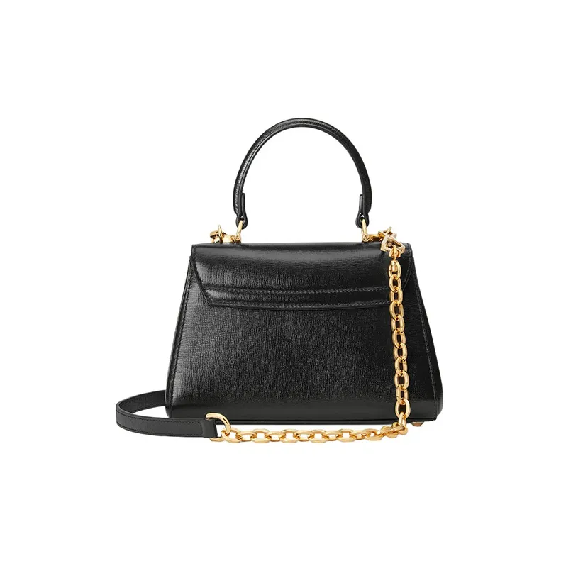GUCCI Horsebit 1955 Leather Shoulder Bag, Crossbody Bag, Handbag Mini Women's Black-4