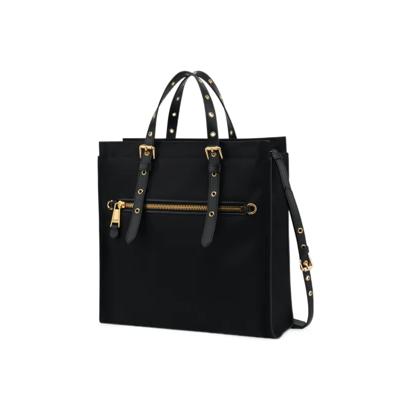 MOSCHINO Cotton Tote Bag Shopping Bag Handbag Shoulder Bag Women's Black-2