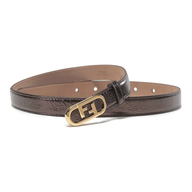 FENDI O'Lock Leather Belts Women's Brown-3