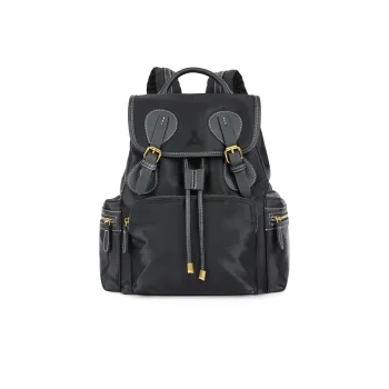 KONADCT Polyester Backpack Large Size Unisex Black/Black Crystal
