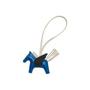 HERMES Leather Pendants Unisex Blue