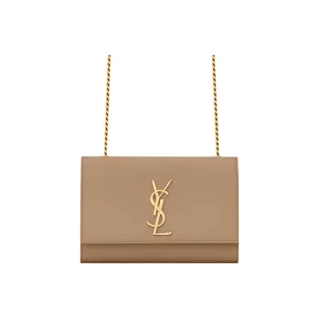 SAINT LAURENT KATE Calfskin Shoulder Bag Crossbody Bag Small Size Women's Taupe