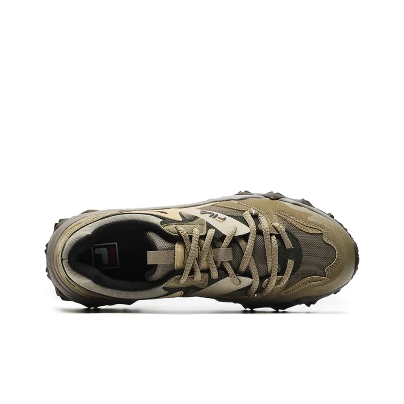 FILA Oakmont 2 Anti-Slip And Wear-Resistant Lightweight Rebound Low-Top Casual Shoes Men's Nightfall Green Cornstalk-2