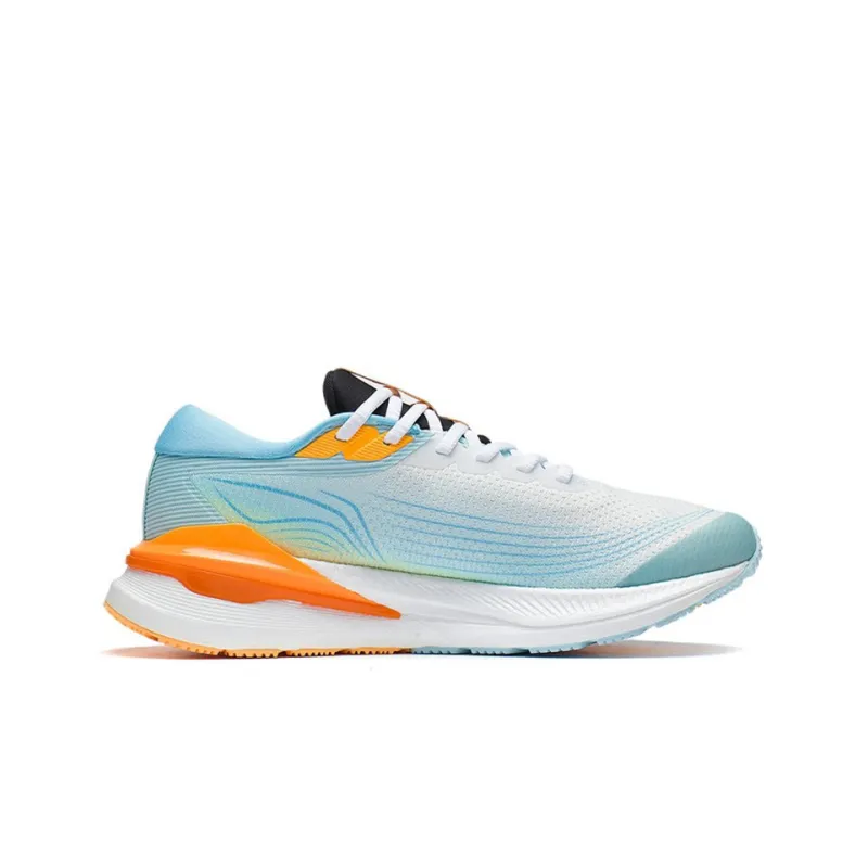 LiNing Light Cushioning Low Top Running Shoes Men's Blue Orange-1