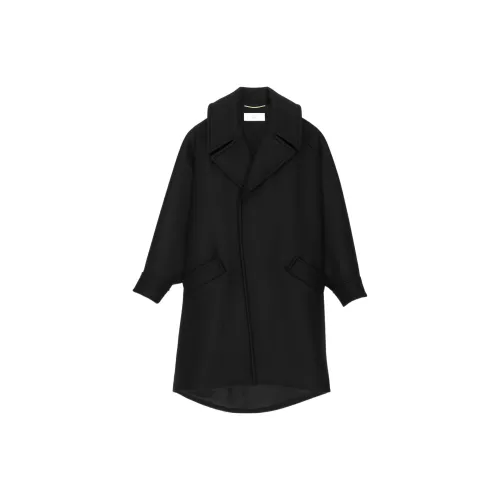 SAINT LAURENT Coats Women's Black