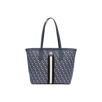 DKNY Leather Tote Bag Shopping Bag Handbag Women's Blue