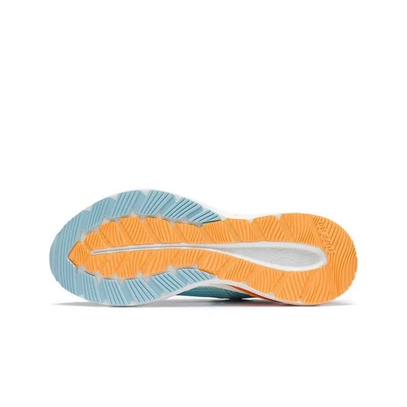 LiNing Light Cushioning Low Top Running Shoes Men's Blue Orange-4