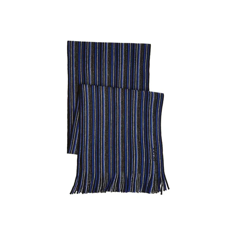 HUGO BOSS Knit Scarves Men Black/Blue-1