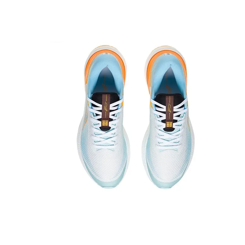 LiNing Light Cushioning Low Top Running Shoes Men's Blue Orange-3