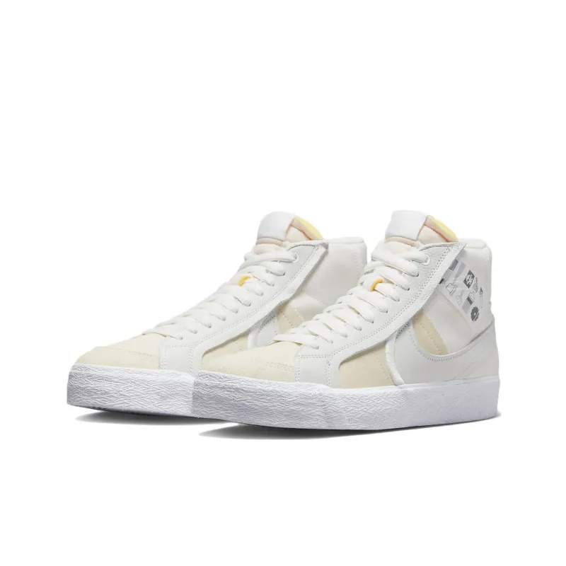 Nike Sb Blazer Mid Warning Label Summit White-2
