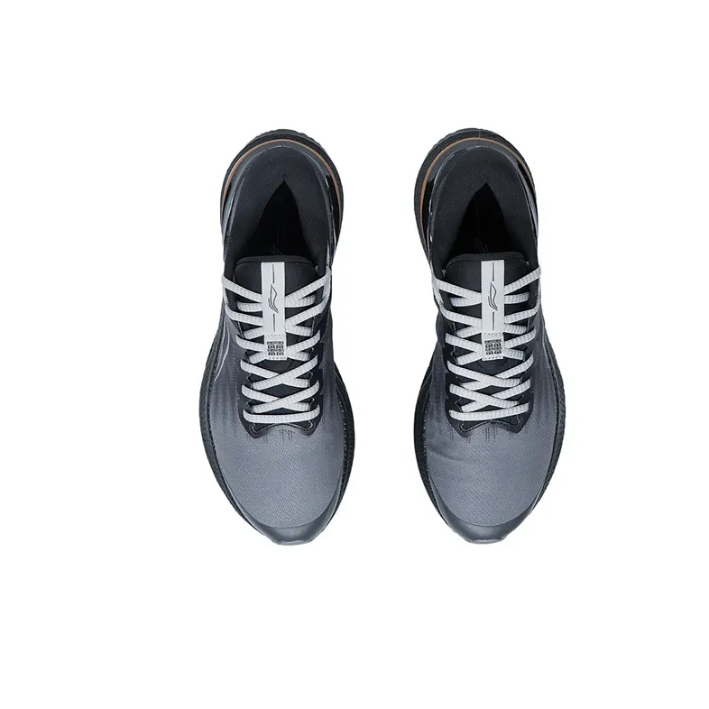 LiNing Light Light Rebound Cushioning Low-Top Running Shoes Men's Gray Black-3
