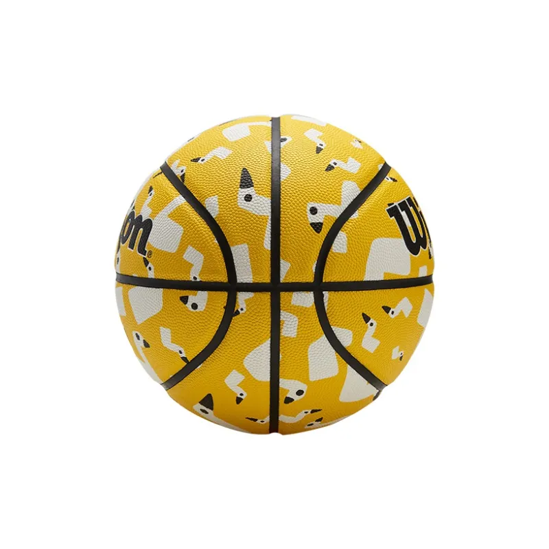 Wilson PU Basketball Yellow Size 5 Ball/Size 7 Ball Training Unisex-4