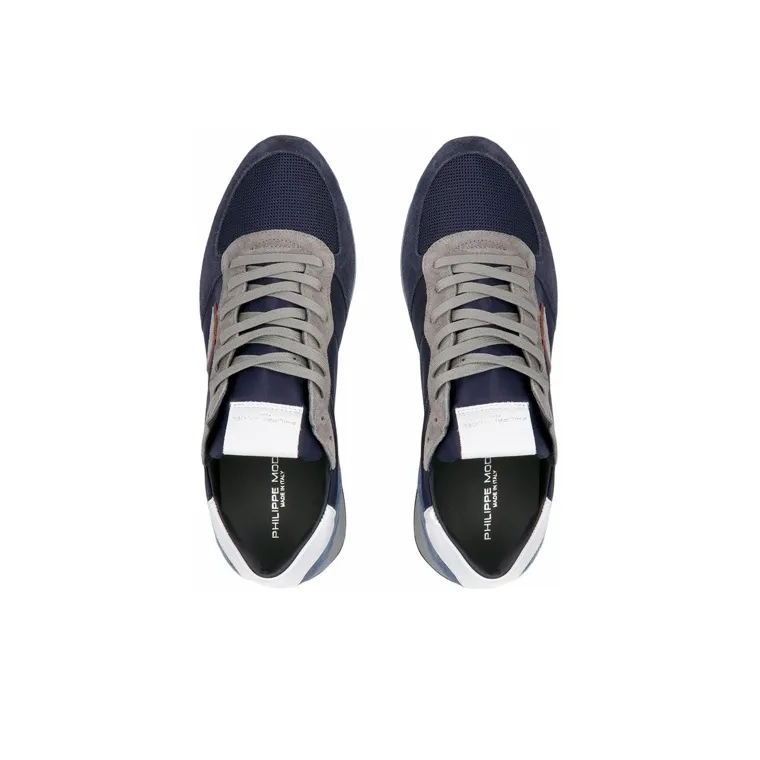 PHILIPPE MODEL Paris Panelled Suede-leather Sneakers-2