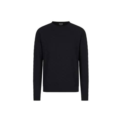 GIORGIO ARMANI Cashmere Sweaters Men Navy Blue