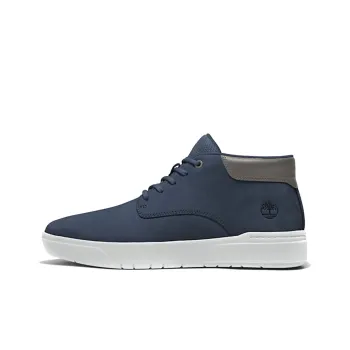 Timberland Seneca Bay Chukka Anti-Slip Wear-Resistant Mid-Top Skateboard Shoes Blue