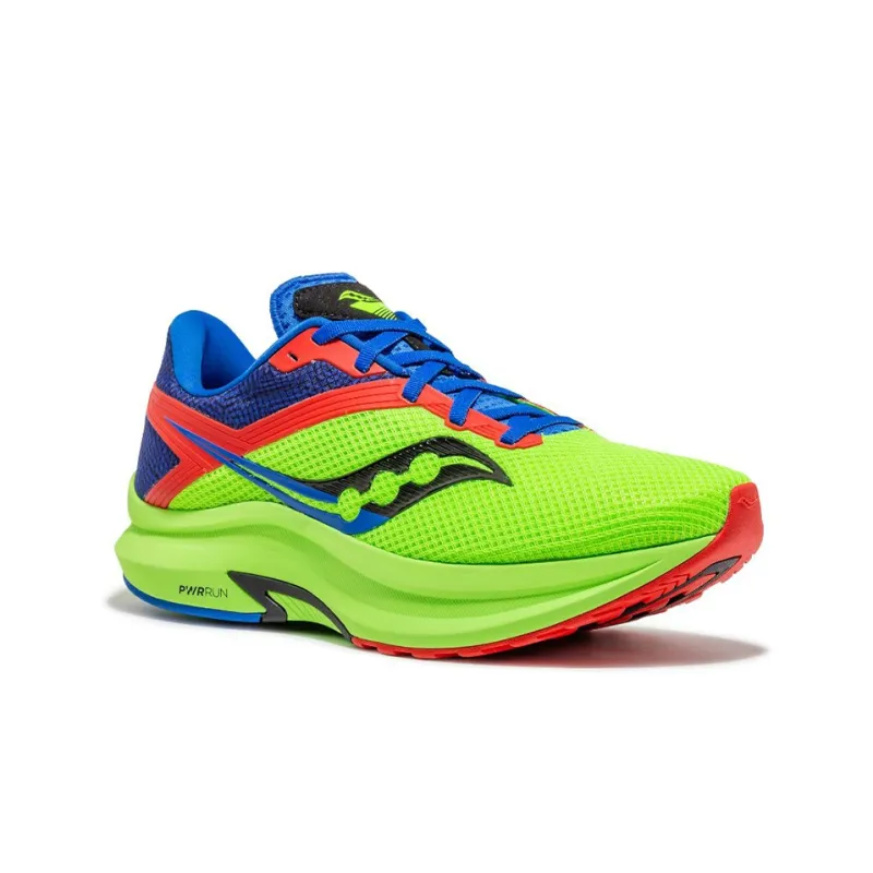 Saucony Axon 2 Cushioned Anti-Slip Wear-Resistant Breathable Lightweight Low-Top Running Shoes Unisex Green Blue Red-2