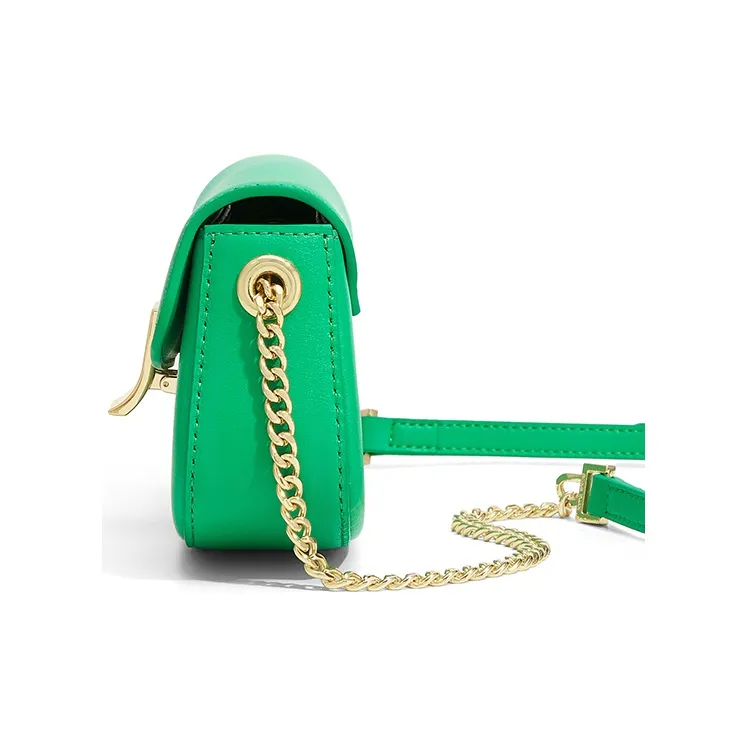 Gong Xuan Cow Leather Dome Bag Crossbody Bag Trumpets Women's Mint Green-4