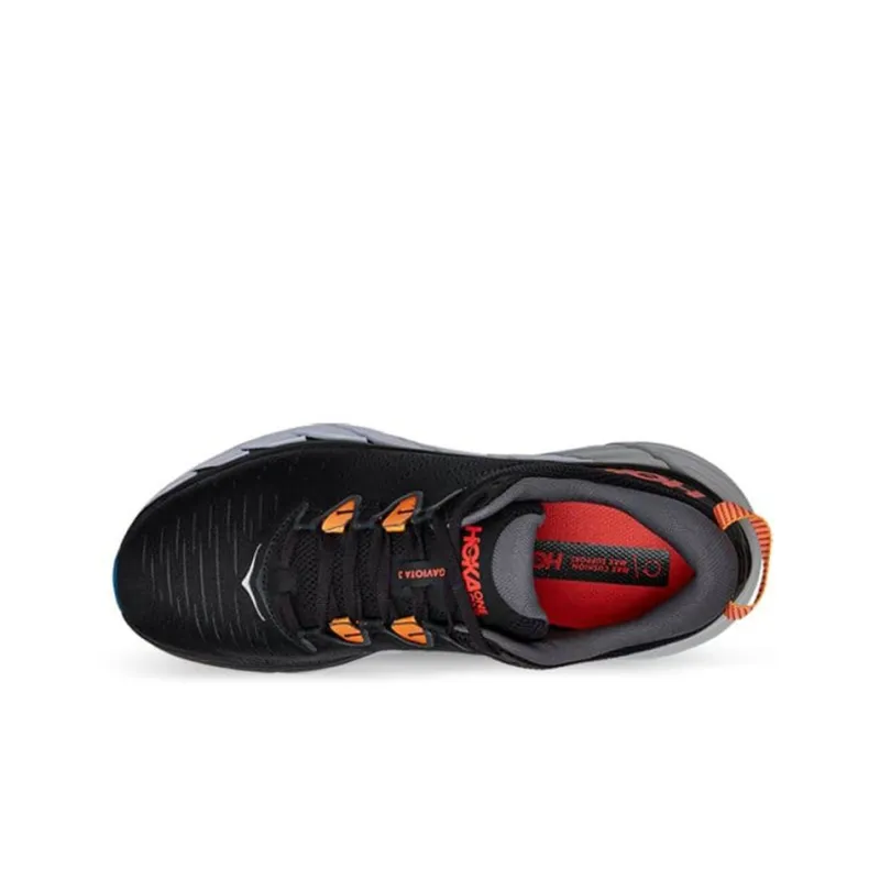 HOKA ONE ONE Gaviota 3 Cushioning Anti-Slip And Wear-Resistant Low-Top Running Shoes Men's Black Red Loose Fit-2