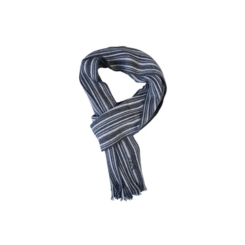 HUGO BOSS Knit Scarf Unisex Charcoal Gray-1