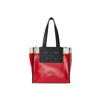 PROENZA SCHOULER Coated Finish Calfskin Tote Bag Shopping Bag Handbag Women's Black/Red
