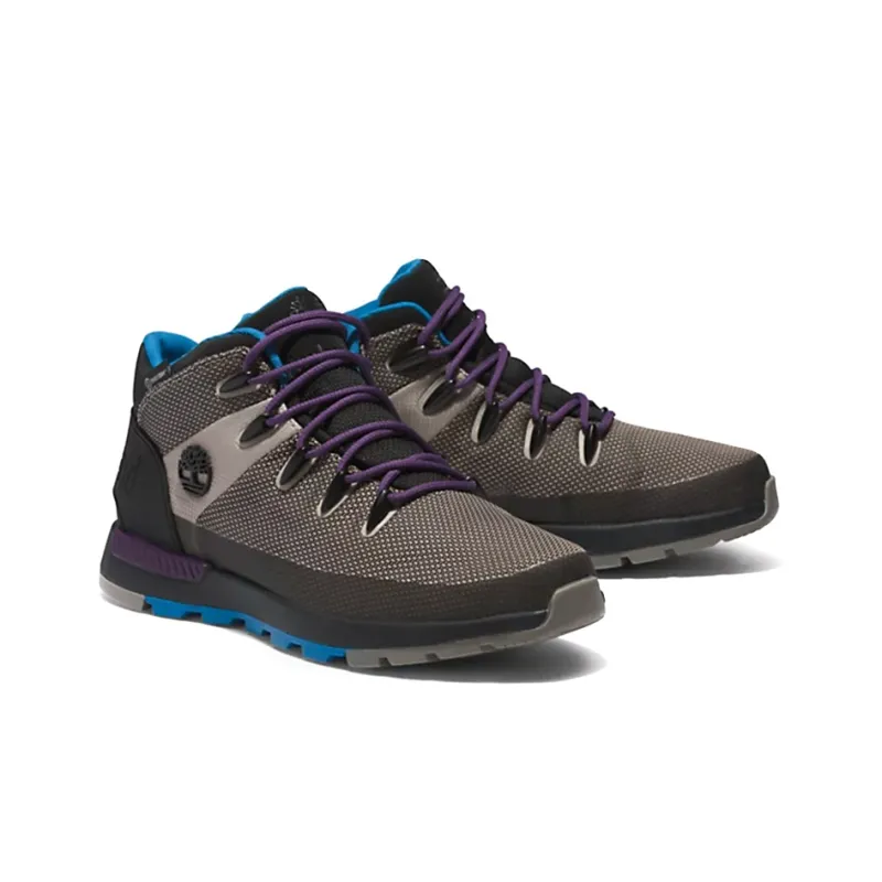 Timberland Sprint Trekker Chukka Durable Breathable Mid-Top Outdoor Shoes Gray Purple-3