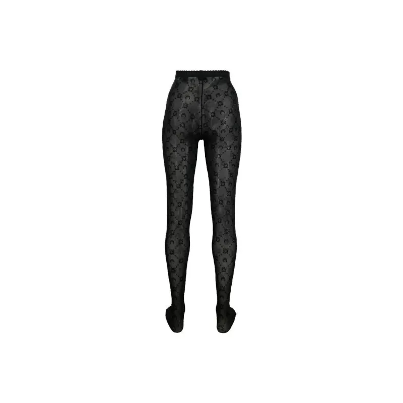 Marine Serre Moon embroidered Mesh Tights-1