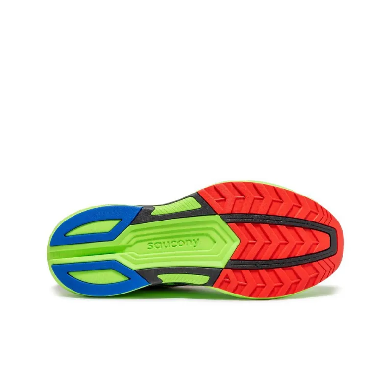 Saucony Axon 2 Cushioned Anti-Slip Wear-Resistant Breathable Lightweight Low-Top Running Shoes Unisex Green Blue Red-4