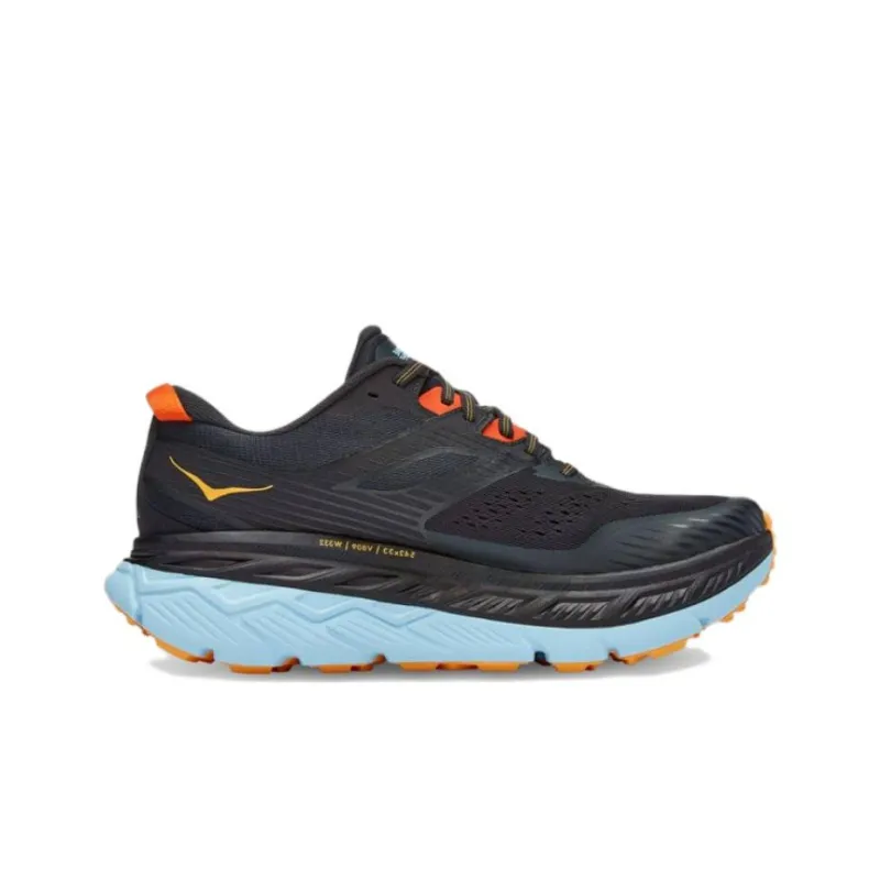HOKA ONE ONE Stinson ATR 6 Running Shoes Men Low Top Black/Blue/Orange-1