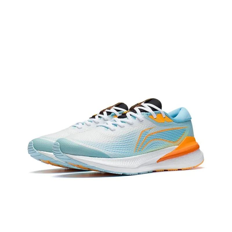 LiNing Light Cushioning Low Top Running Shoes Men's Blue Orange-2