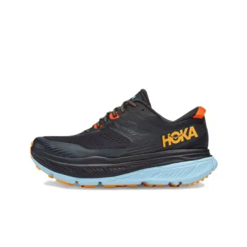 HOKA ONE ONE Stinson ATR 6 Running Shoes Men Low Top Black/Blue/Orange