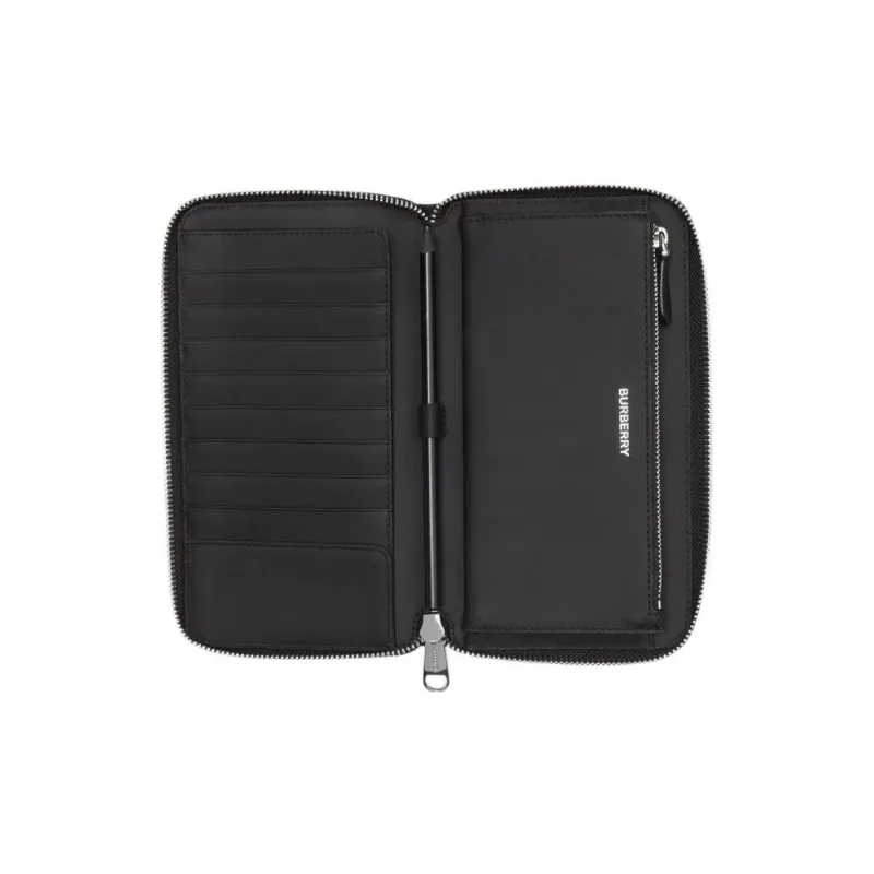 Burberry Cotton Wallets Clutches Men's Black-2