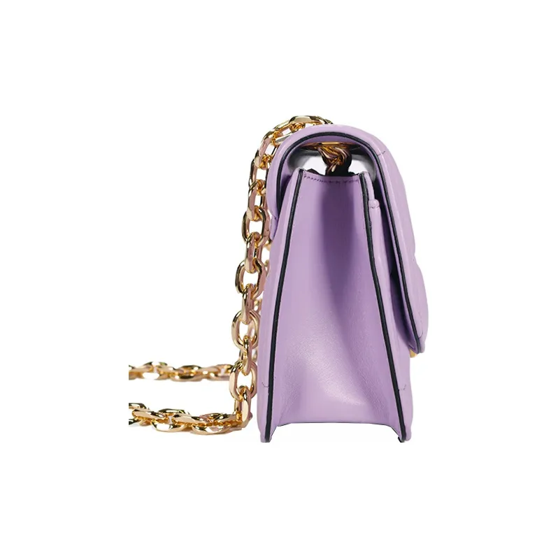 MOSCHINO Sheepskin Crossbody Bag Shoulder Bag Women's Light Purple-3