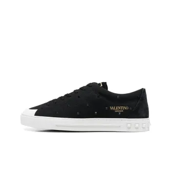 Valentino Low Top Stylish Skateboarding Shoes Men's Black