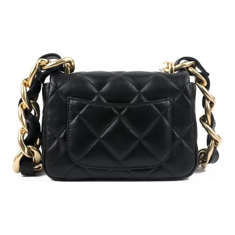 CHANEL Lambskin Flap Bag, Crossbody Bag, Shoulder Bag Women's Black-2