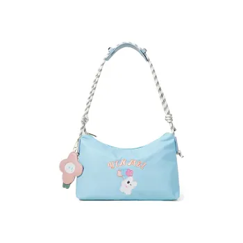 Sound For Life Nylon Fabric Fabric Bag Shoulder Bag Handbag Shoulder Bag Medium Size Women's Ecru