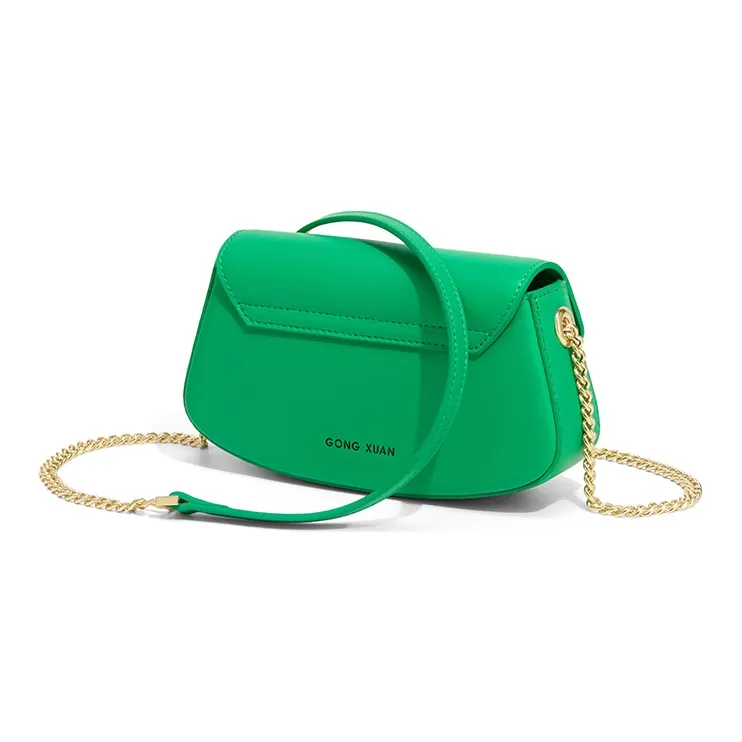 Gong Xuan Cow Leather Dome Bag Crossbody Bag Trumpets Women's Mint Green-3