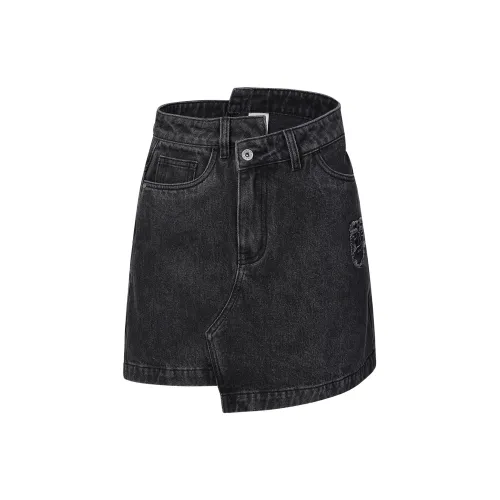 Guuka Denim Short Skirts Women's Black