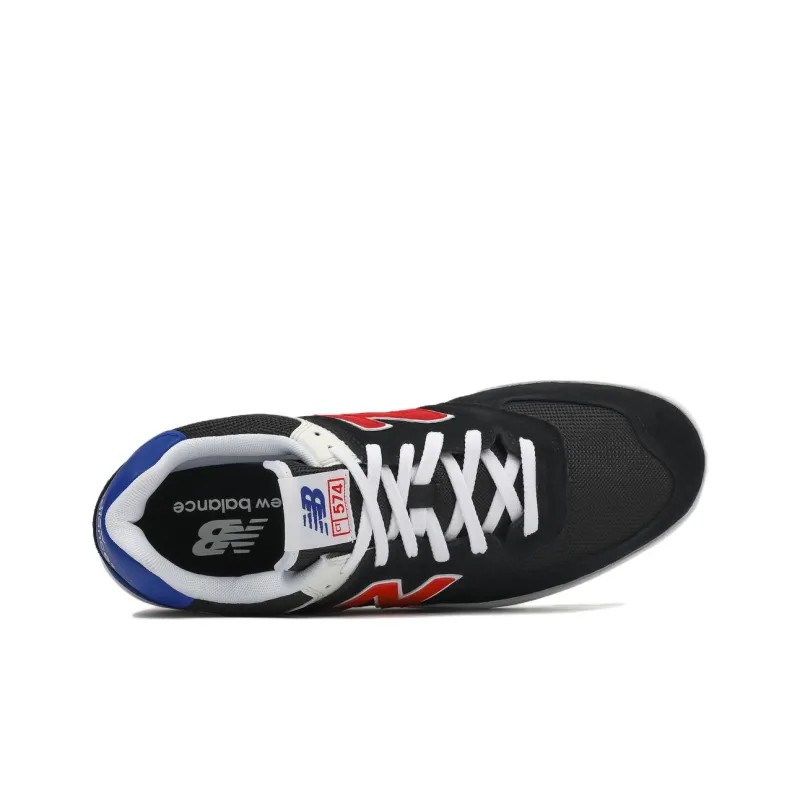 New Balance NB 574 Series Skateboard Shoes Men Low Top Black/Red/Blue/White-2