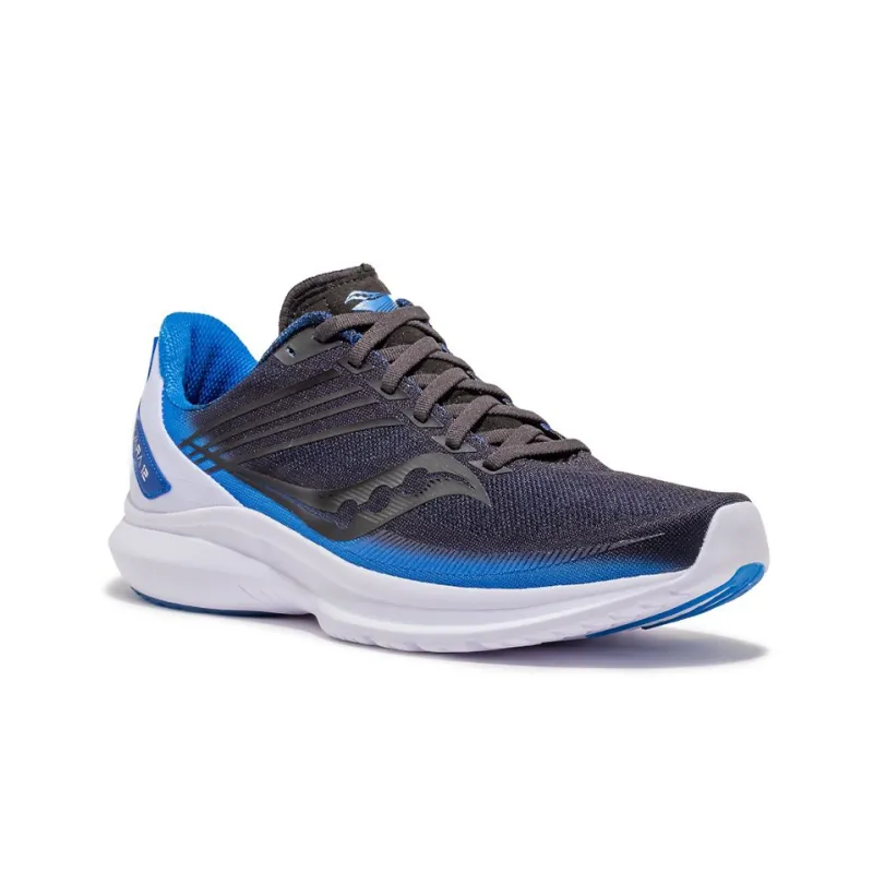 Saucony Kinvara 12 Cushioning Anti-Slip Wear-Resistant Breathability Low-Top Running Shoes Unisex Black Blue White-2