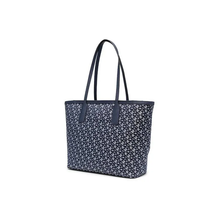 DKNY Leather Tote Bag Shopping Bag Handbag Women's Blue-1