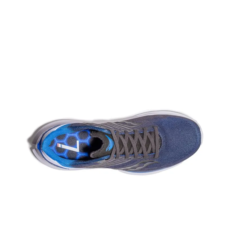 Saucony Kinvara 12 Cushioning Anti-Slip Wear-Resistant Breathability Low-Top Running Shoes Unisex Black Blue White-3