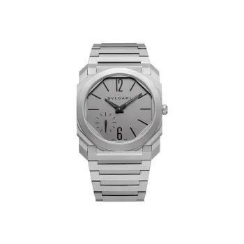 BVLGARI OCTO Collection Wrist Watch Automatic Mechanical Movement Titanium Strap Gray Dial Men's