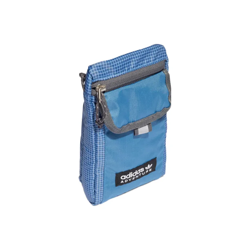 Adidas Originals Recycled Polyester Sports Bag, Cell Phone Pouch, Shoulder Bag, Crossbody Bag Unisex Blue-2