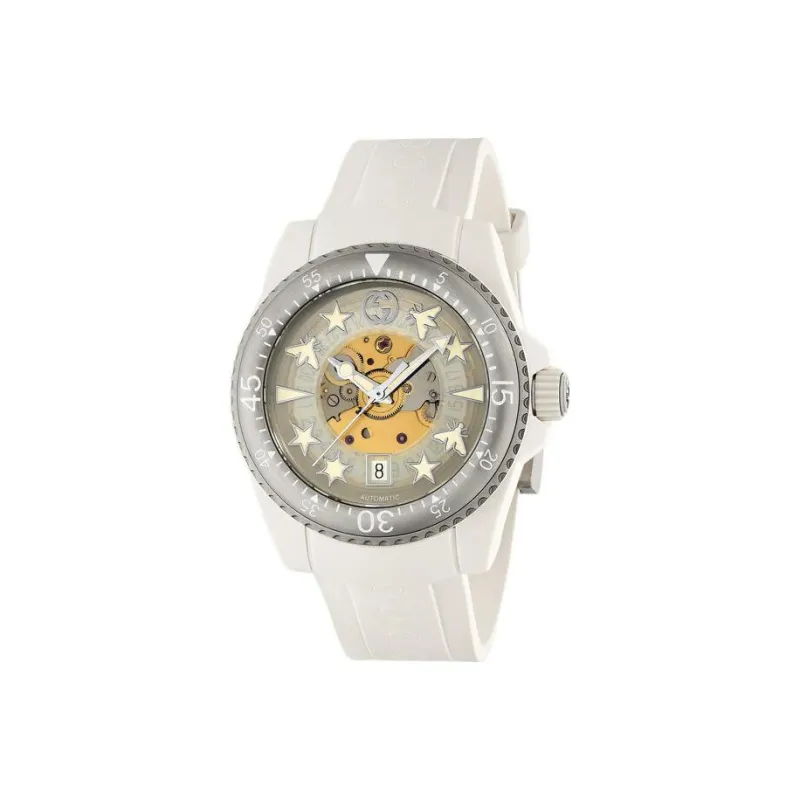 GUCCI Dive Collection Wrist Watch Automatic Mechanical Movement PC Plastic Strap Gray Dial Men's-0