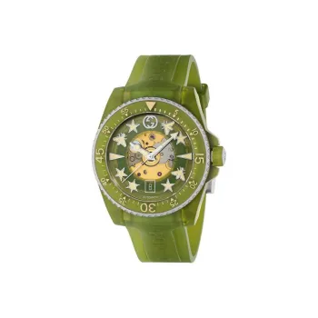 GUCCI Dive Collection Wrist Watch Automatic Mechanical Movement PC Plastic Strap 40mm Green Dial Men's Watches