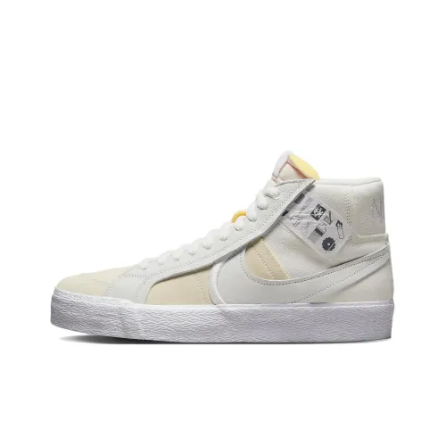 Nike SB Blazer Mid Warning Label Summit White