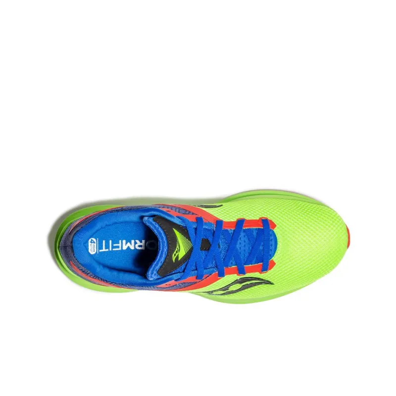 Saucony Axon 2 Cushioned Anti-Slip Wear-Resistant Breathable Lightweight Low-Top Running Shoes Unisex Green Blue Red-3