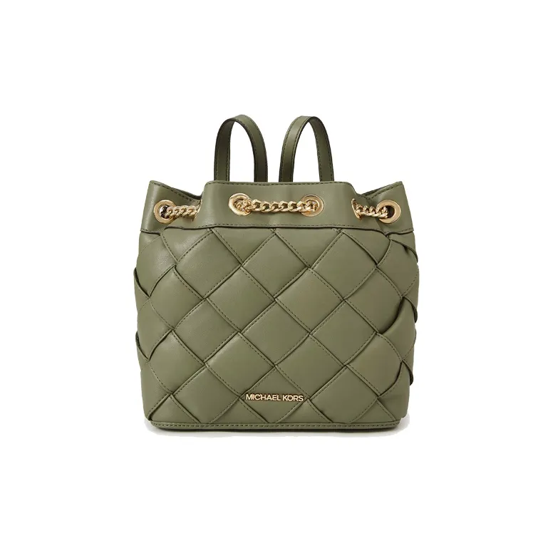 MICHAEL KORS Artificial Leather Backpack Small Size Women's Army Green-0